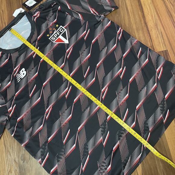 NWT Men’s XL New Balance São Paulo FC 2024 Pre-Match Black Jersey Football Club - Picture 9 of 9